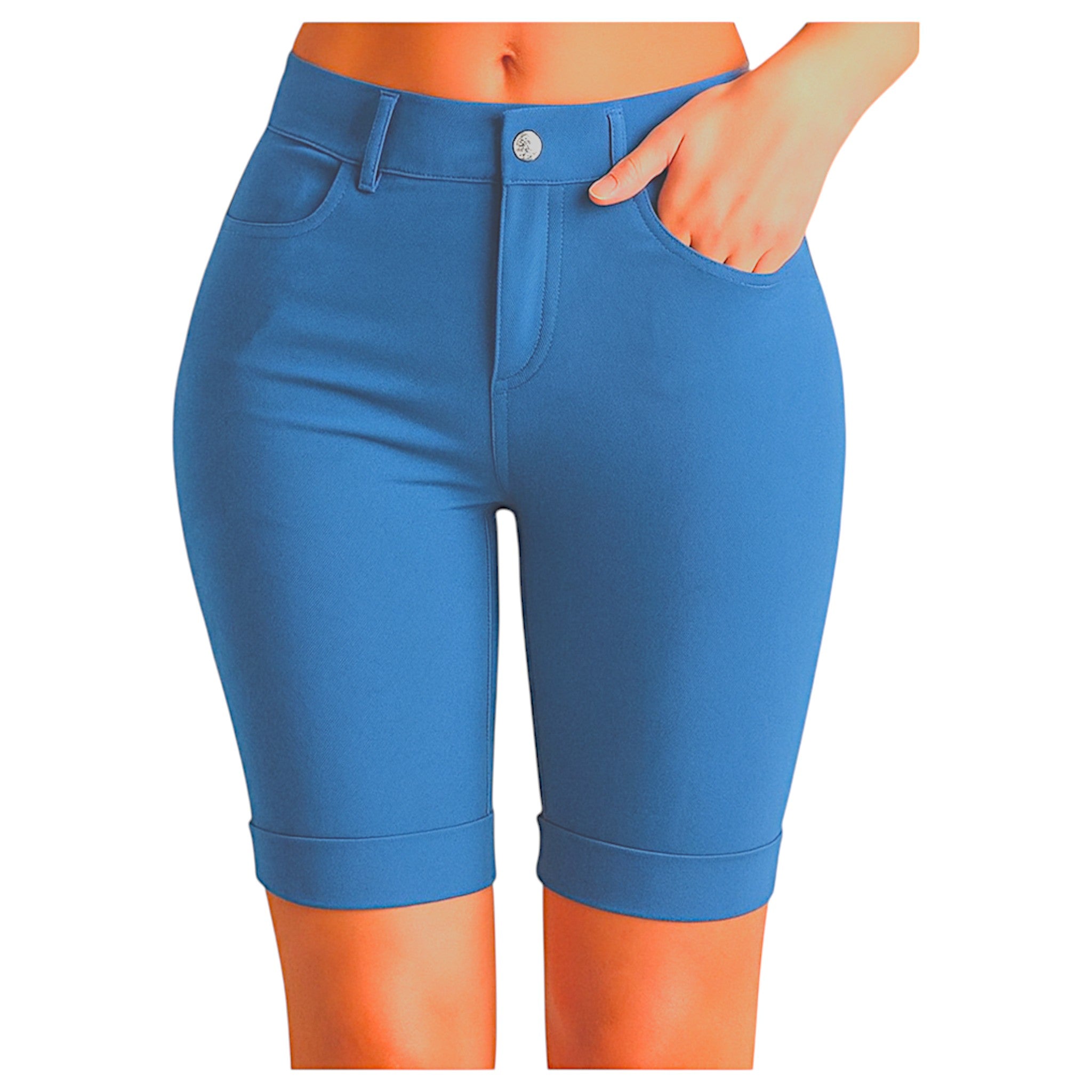 ladies denim blue shorts